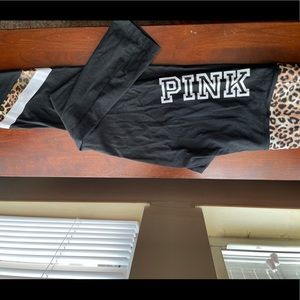 L Victoria’s Secret Pink Leopard/Cheetah Leggings